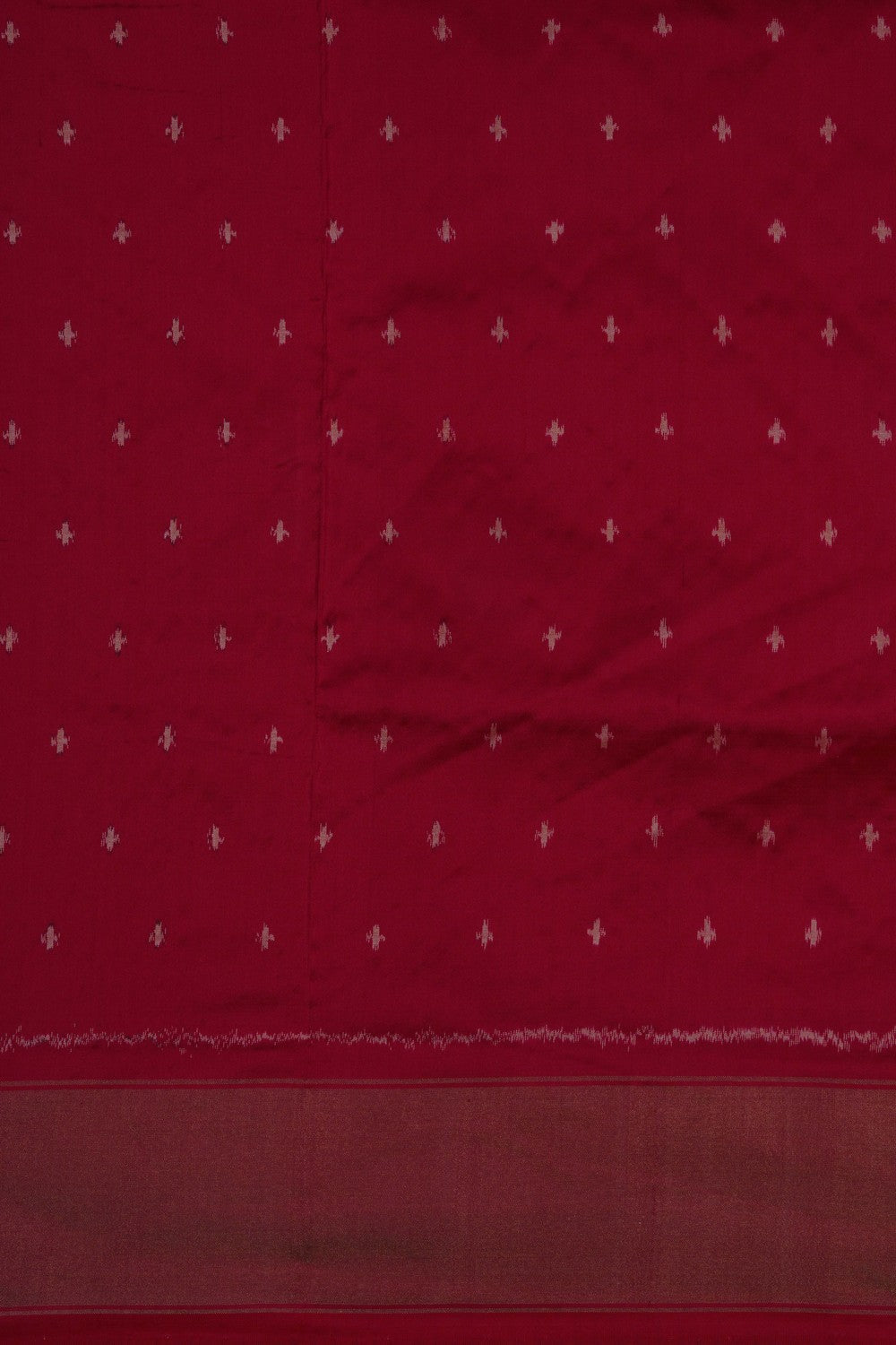 Image of Pochampally Ikat Silk Coral Pink Saree